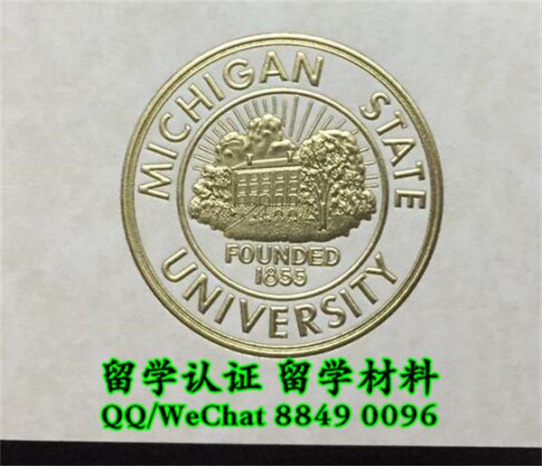 美国密歇根州立大学毕业证浮雕烫金特写，Michigan State University diploma