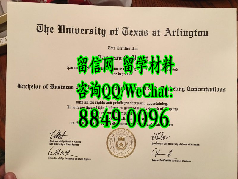 美国德克萨斯大学阿灵顿分校毕业证，UT Arlington diploma certificate