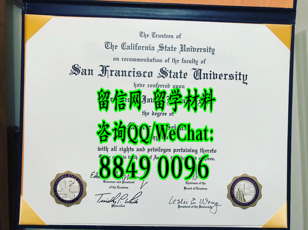 san francisco state university diploma certificate，美国旧金山州立大学毕业证文凭样本