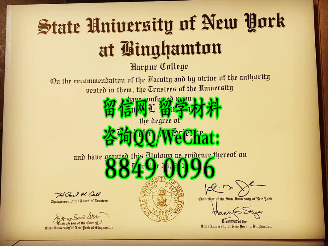 美国纽约州立大学宾汉姆顿分校毕业证，state university of new York graduation certificate