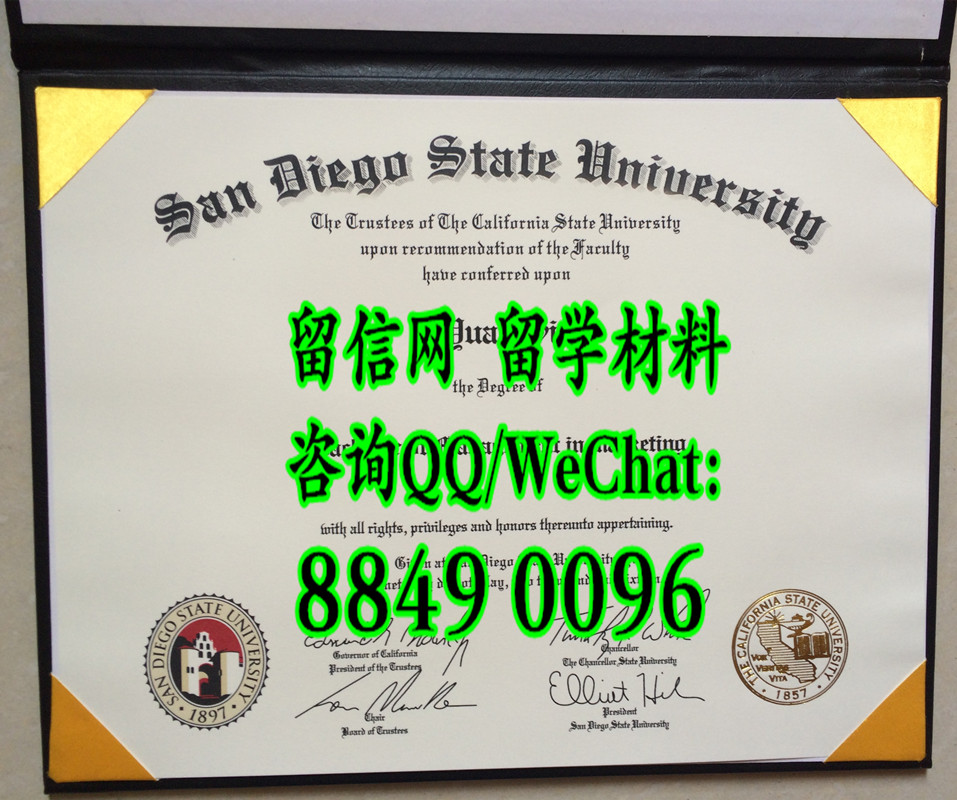 美国圣地亚哥州立大学毕业证，San Diego State University diploma certificate