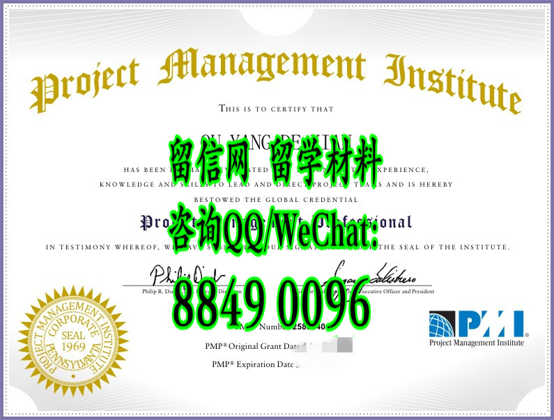 美国项目管理协会证书PMI证书，Project Management Institute certificate