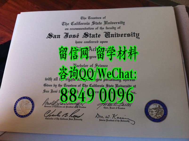 美国圣何塞州立大学本科学位毕业证，San Jose State University diploma certificate